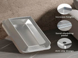 grey XL15 Stainless steel cat litter box, made of thickened material to prevent scratching and 30365503