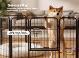 Dog Playpen Indoor Fence Height Metal Exercise Pen with Door Small Puppy/Medium/Large Dogs Animal 71933745