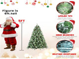 Artificial 5ft Green Christmas Tree with 694PVC/Hard Needle Mixed Branch Tips,Pine cone,Hinged 04773659
