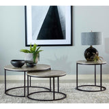 Grey and Gunmetal End Table B062P153603