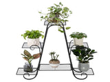 One Pack Black Paint 31 Inch High Arch 4 Layers 6 Vertical Stripes Potted Plant Frame 46699207
