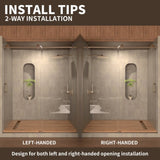Frameless Sliding Shower Door 58-60 in. W x 76 in. H, Bathroom Sliding Door with 5/16" Clear W2619P202930