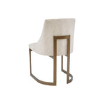 ZUN 21'' Accent Dining Chairs, Antique Gold Metal Frame Back and Sled Leg Contemporary Modern Style for B03548769