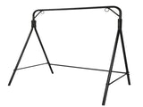 176*128*180cm Flat Top 250kg Garden Iron Swing Frame Black 76269217