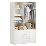 ZUN Bedroom Armoire,Wardrobe Armoire Closet, Drawers and Shelves, Handles, Hanging Rod, for Bedroom 31078714