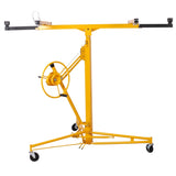 ZUN Drywall Panel hoist Drywall Lift Rolling Panel Hoist Jack Lifter 16ft yellow color W46538730