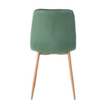 ZUN Indoor green velvet dining chair, modern kitchen dining chair backrest, upholstered side chair W210P184209