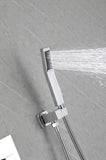 ZUN Wall mounted shower system combo with hand shower, 12 inch shower head and tub spout W2287P182846