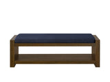 40" Accent Bench with Lower Shelf Shoe Rack, Padded Seating Bench for Living Room, Modern Compact W2186P292097