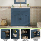 36" Luxurious Bathroom Vanity with Ceramic Sink, Bathroom Vanities Cabinet with 2 large Soft Closing N710P288944C