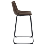 ZUN Brown and Black Armless Bar Stool B062P153515