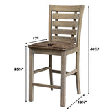 Set of 2 Dining Counter Height Chairs Modern Farmhouse Rustic Look Distressed Design Ladderback W2537P168503