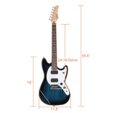 Full Size 6 String H-H Pickups GMF Electric Guitar with Bag Strap Connector 93135575