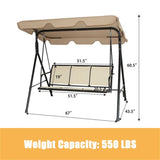 3-person garden swing Brown 58979524