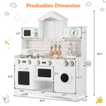 ZUN Kitchen Toy Wooden Kids Kitchen with Washing Machine 86713732