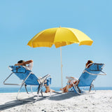 ZUN 63*65*82cm Short Oxford Cloth Silver White Aluminum Tube Bearing 100kg Beach Chair Blue 13123085