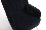 Modern Mid Century Chair velvet Sherpa Armchair for Living Room Bedroom Office Easy Assemble W1361102502