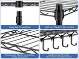 5 Tier Wire Shelving Unit-Metal Storage Shelves, Adjustable Wire Rack, Garage Shelving 52081089