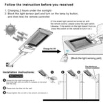 ZUN Outdoor Commercial LED Solar Street Light IP67 Dusk-to-Dawn Road Lamp 98608039