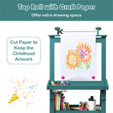3-in-1 Double-Sided Storage Art Easel -Green 08579832
