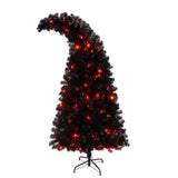 6FT Artificial Christmas Tree LED Light, Pre-Lit Curved Shape Artificial Whimsical Xmas Tree 62077619