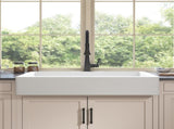 White Farmhouse Sink Deep Apron Sink Undermount Farmhouse Kitchen Sink Single Farm Sink W928P152765
