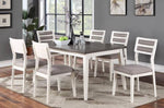 ZUN Beautiful Unique Set of 2 Side Chairs White And Grey Kitchen Dining Room Furniture Ladder back B01181971