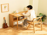Bamboo Folding Desk, Space-Saving Computer Desk for Small Spaces, Foldable Study Table for Bedroom, 40986304