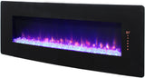 48 inch Curved Front Wall Mounted Electric Fireplace with remote and multi color flame & emberbed W1769P199008