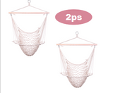 ZUN 2pcs Hanging Rope Air/Sky Chair Swing beige 62053373