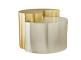 Modern & Contemporary Style End Table Made with Iron Sheet Frame in Gold & Silver B009140745