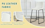 Modern Minimalist Style PU Material Bar Stool - White, Suitable for Kitchen, Bar, and Modern Home W3226P279065