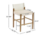 28.5'', Modern Solid Wood Bar Stool with Polyester Cushion - Minimalist Kitchen Island Stool for N780P271400W