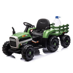 ZUN Ride on Tractor2.0 with Trailer,24V Battery Powered Electric Tractor Toy, 200w*2motor W1396P193867