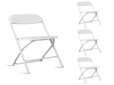 4pcs Injection Molding Classic Garden Plastic Folding Chair White 58509181
