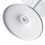 31.50" Modern Hexagonal Coffee Table with White Printed Marble Top and Metal Base for Dining Room, W757P186688