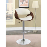 Ecru and Chrome Adjustable Bar Stool B062P153493