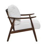 Modern Living Room 1pc Beige Accent Chair Solid Wood Brown Finish Wooden Furniture B011P287546