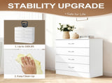 Modern Simple 4-Drawer Dresser White 02500867