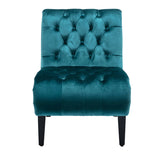 COOLMORE Modern Velvet Armless Accent Living Room Chair / Leisure Chair,Upholstered Fabric Button W39550125