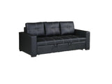 Sectional Sofa Pull out Bed Living Room Couch Black Faux Leather Tufted Convertible Sofa HS00F6530-ID-AHD