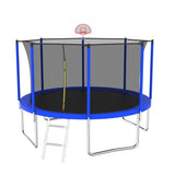 ZUN 12FT Trampoline for Kids & Adults with Basketball Hoop and Ball ,Recreational Trampolines with K1163139544