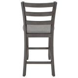 5-Piece Wooden Counter Height Dining Set with Padded Chairs and Storage Shelving 08366241