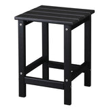 36*36*47cm Single Layer Square HDPE Side Table Black 05086135