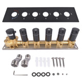 5-Function Black Brass Shower Diverter Thermostatic Valve Shower Diverter Valve Constant Temperature 28674167