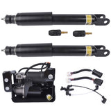 Pair Rear Shock Absorbers Air Compressor Pump Set For Cadillac Escalade Chevrolet Suburban Tahoe 84710593