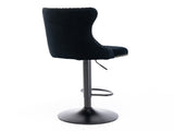 Swivel Velvet Barstools Adjusatble Seat Height from 25-33 Inch, Chrome base Bar Stools with Backs W1143P324532