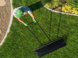36in Cylindrical Iron Lawn Roller Black 48627172
