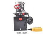 6 Quart Hydraulic Pump Double Acting Dump Trailer Power Unit 12V DC 3200 PSI 2.0 GPM Flow Rate 23802077