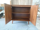 Sideboard Buffet Cabinet with Storage, Farmhouse Buffet Cabinet With Paper Clip Design, Wood Coffee W1706P311107
